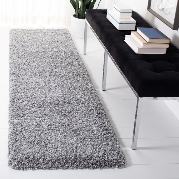 Safavieh Evolution Rothesay Solid Shag Runner Rug, Gray, 2'2" x 8'
