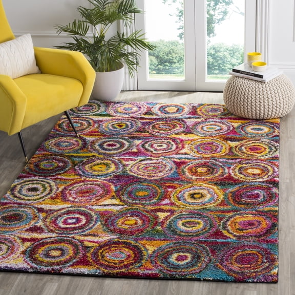 Safavieh Fiesta Winchester Geometric Shag Area Rug, Multi, 8' x 10'