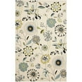 thumbnail image 1 of Country & Floral Rug - Four Seasons Polypropylene -Ivory/Blue-Color:Ivory/Blue,Design:Country & Floral,Shape:Medium Rectangle,Size:7' 6''L x 5'W, 1 of 2