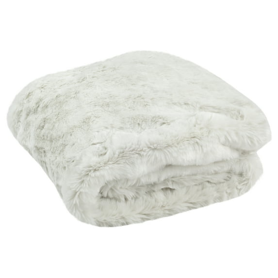 Safavieh Faux Chinchilla Solid Fur Throw
