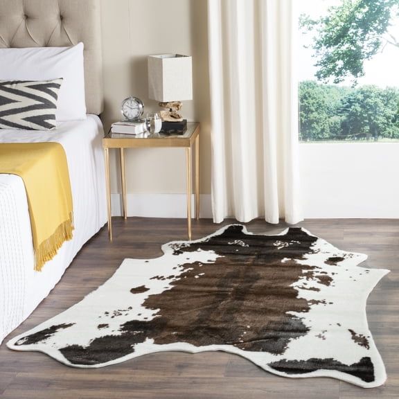 Safavieh Faux Cow Hide Bruce Abstract Area Rug, Brown, 5' x 6'7"