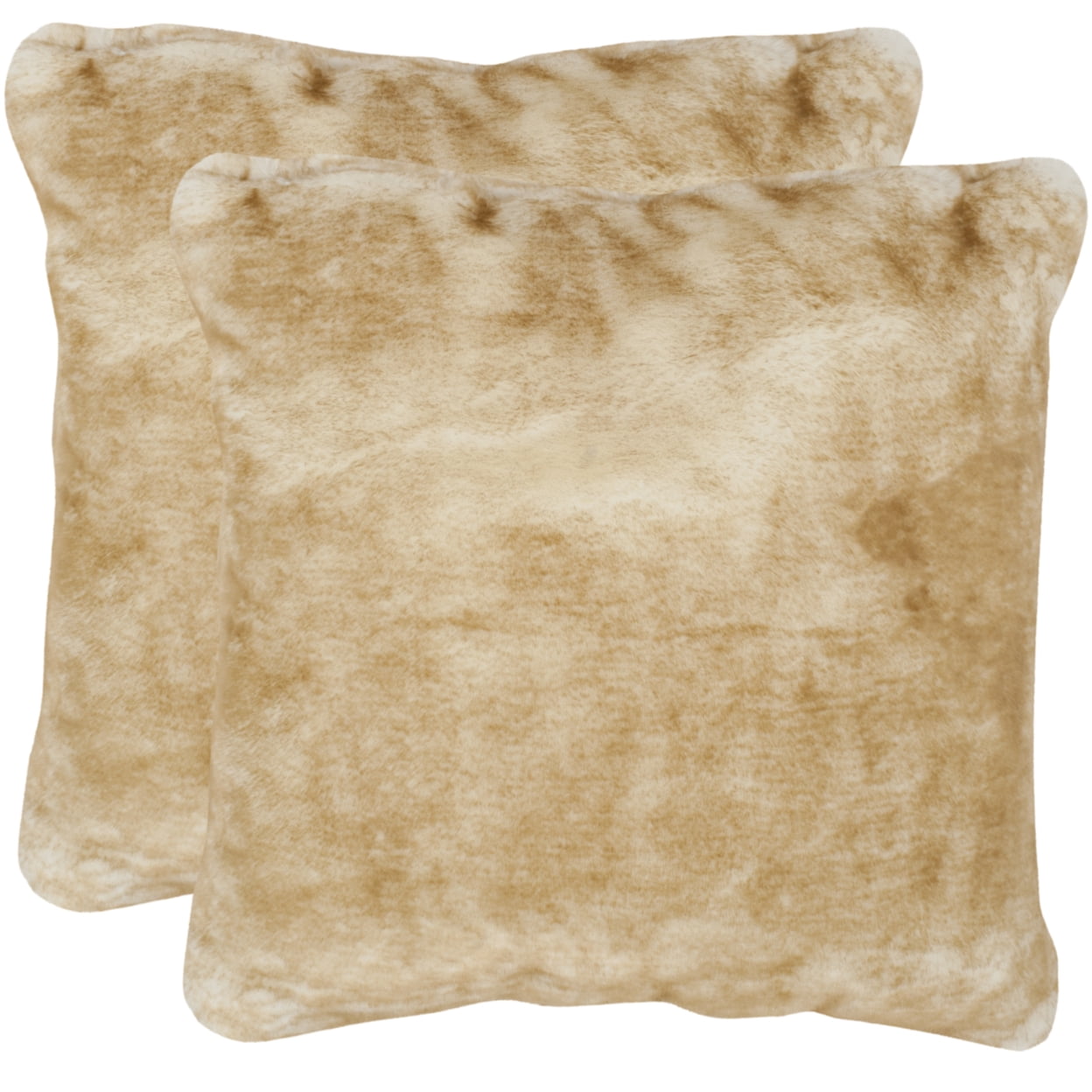 Safavieh Faux Fox 20" x 20" Light Brown Pillow, Set of 2 - Walmart.com
