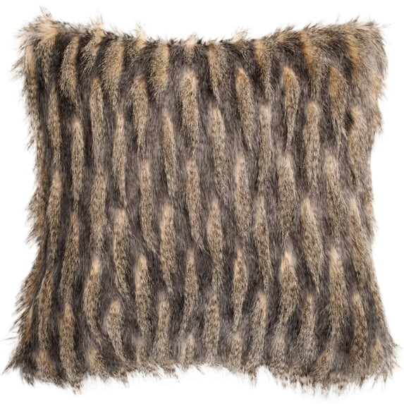 Safavieh Faux Pheasant Solid Plush Fur Pillow