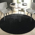 thumbnail image 1 of Safavieh Faux Rabbit Bubble Selina Solid Machine Washable Area Rug, Black, 6' x 6' Round, 1 of 11