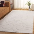 thumbnail image 1 of Safavieh Faux Rabbit Fur Alfonso Geometric Polyester Area Rug, Ivory, 8' x 10', 1 of 11