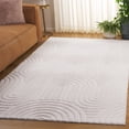 thumbnail image 1 of Safavieh Faux Rabbit Fur Katelynn Geometric Polyester Area Rug, Ivory, 2' x 3', 1 of 11