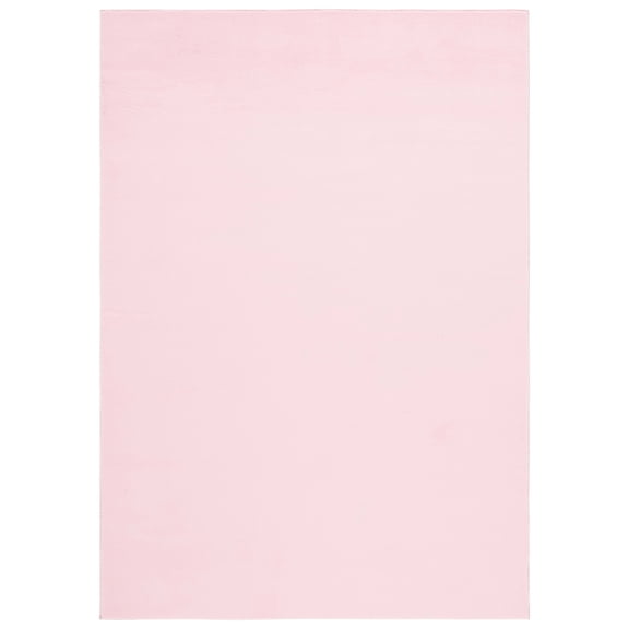 SAFAVIEH Faux Rabbit Fur Daven Solid Polyester Machine Washable Area Rug, Pink, 2' x 3'