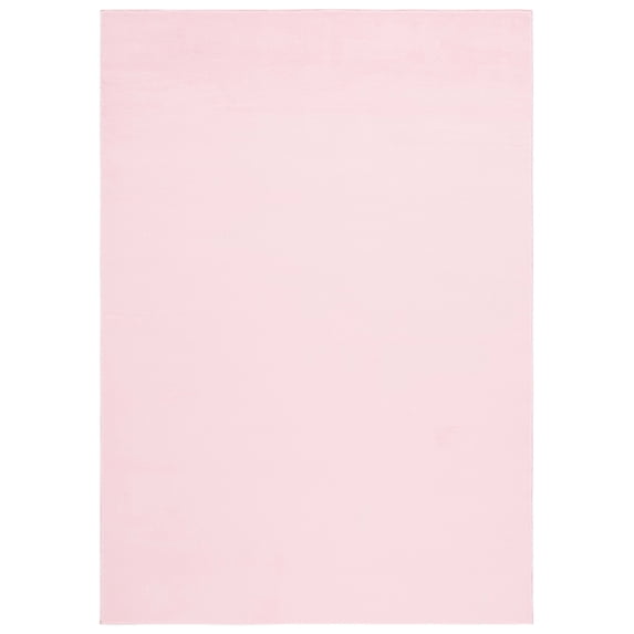 SAFAVIEH Faux Rabbit Fur Daven Solid Polyester Machine Washable Area Rug, Pink, 2' x 3'