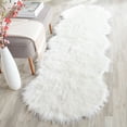 thumbnail image 1 of Safavieh Faux Sheep Skin Byrne Solid Runner Rug, Ivory, 2'6" x 6', 1 of 7