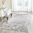thumbnail image 1 of Safavieh Faux Sheep Skin Lucius Animal Area Rug, Light Gray, 3' x 5', 1 of 11