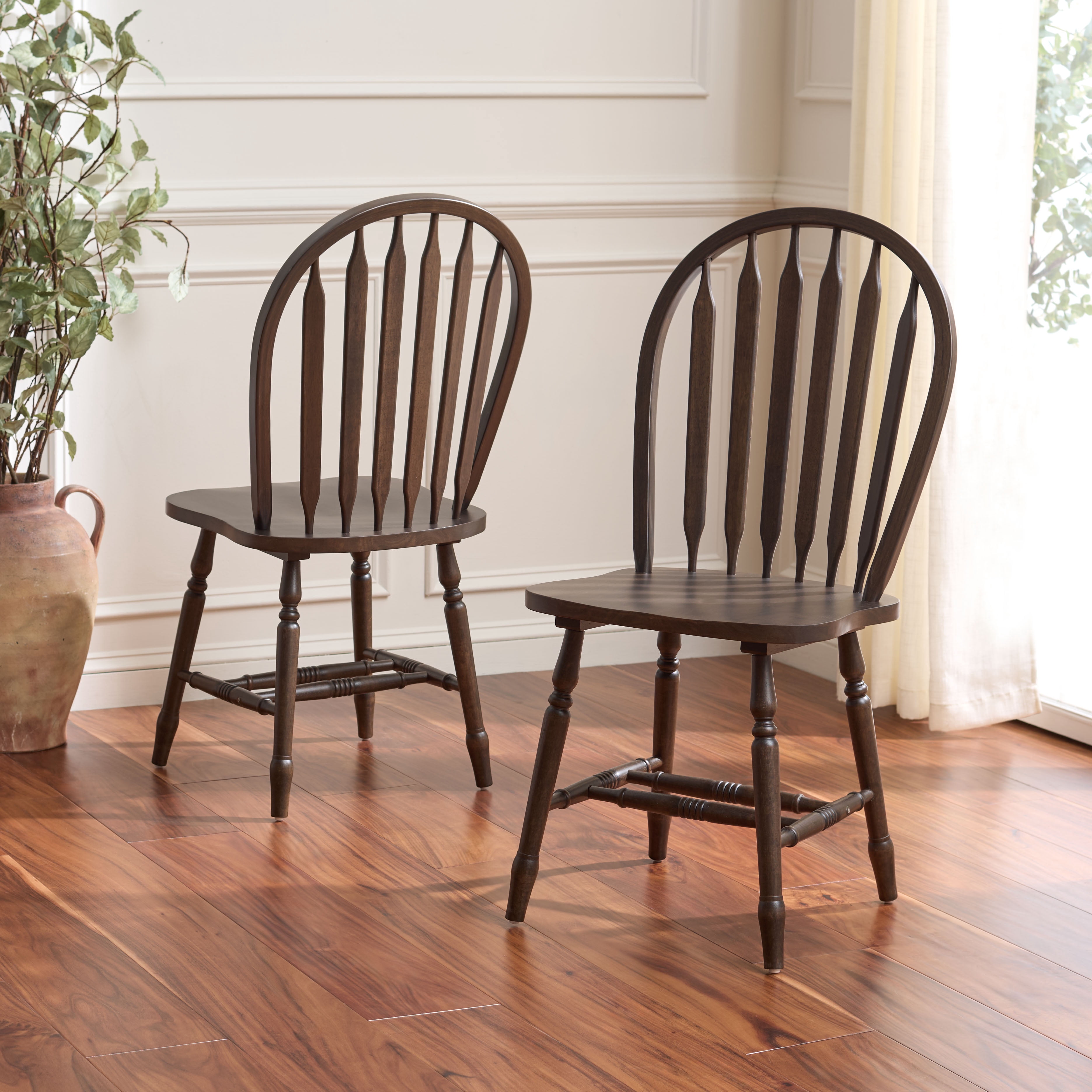 Safavieh Fazel Wood Dining Chairs, Dark Walnut (Set of 2)