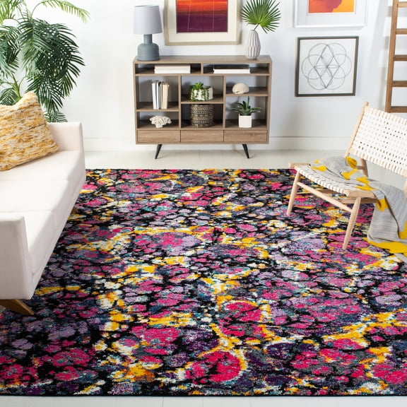 Safavieh Fiesta Greta Geometric Shag Area Rug, Lavender/Multi, 8' x 10'