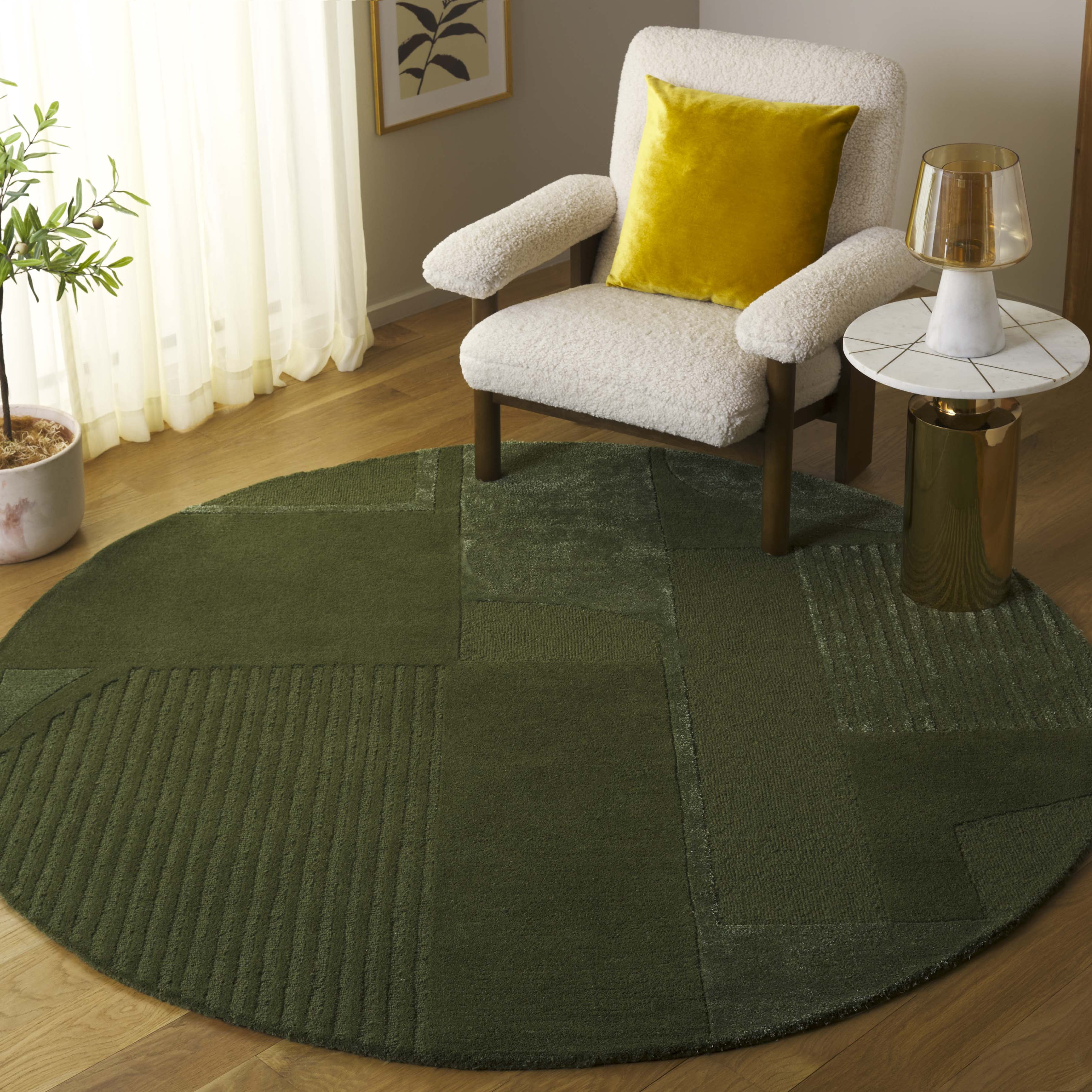 Safavieh Fifth Avenue Einri Geometric Area Rug, Green, 8' x 8' Round