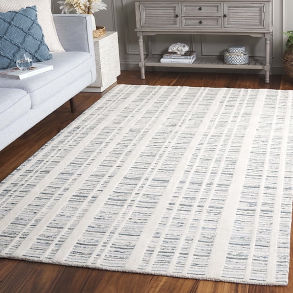 Safavieh Fifth Avenue Helena Striped Area Rug, Teal/Ivory, 6' x 6' Square