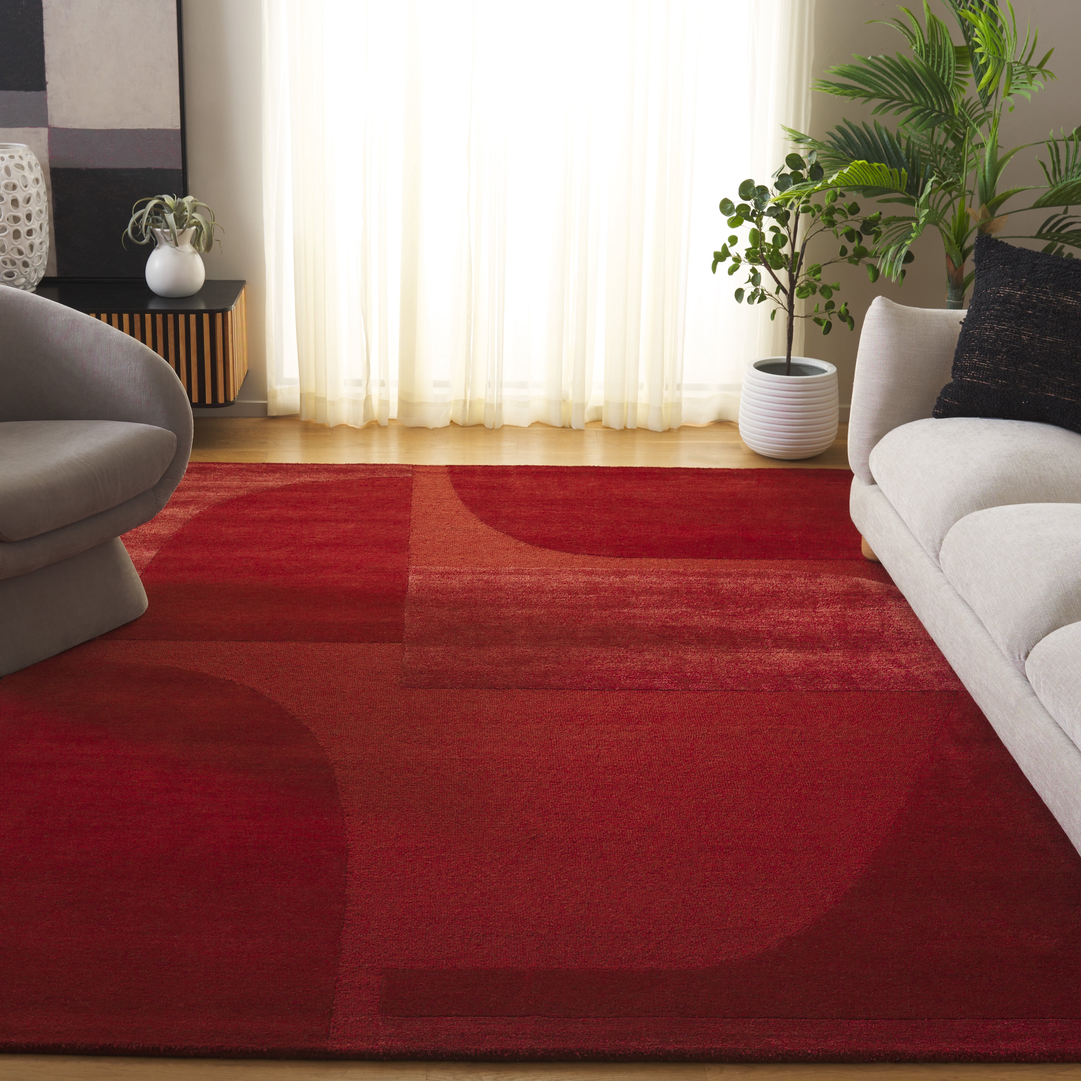 Safavieh Fifth Avenue Janie Geometric Area Rug, Rust, 8' x 10'