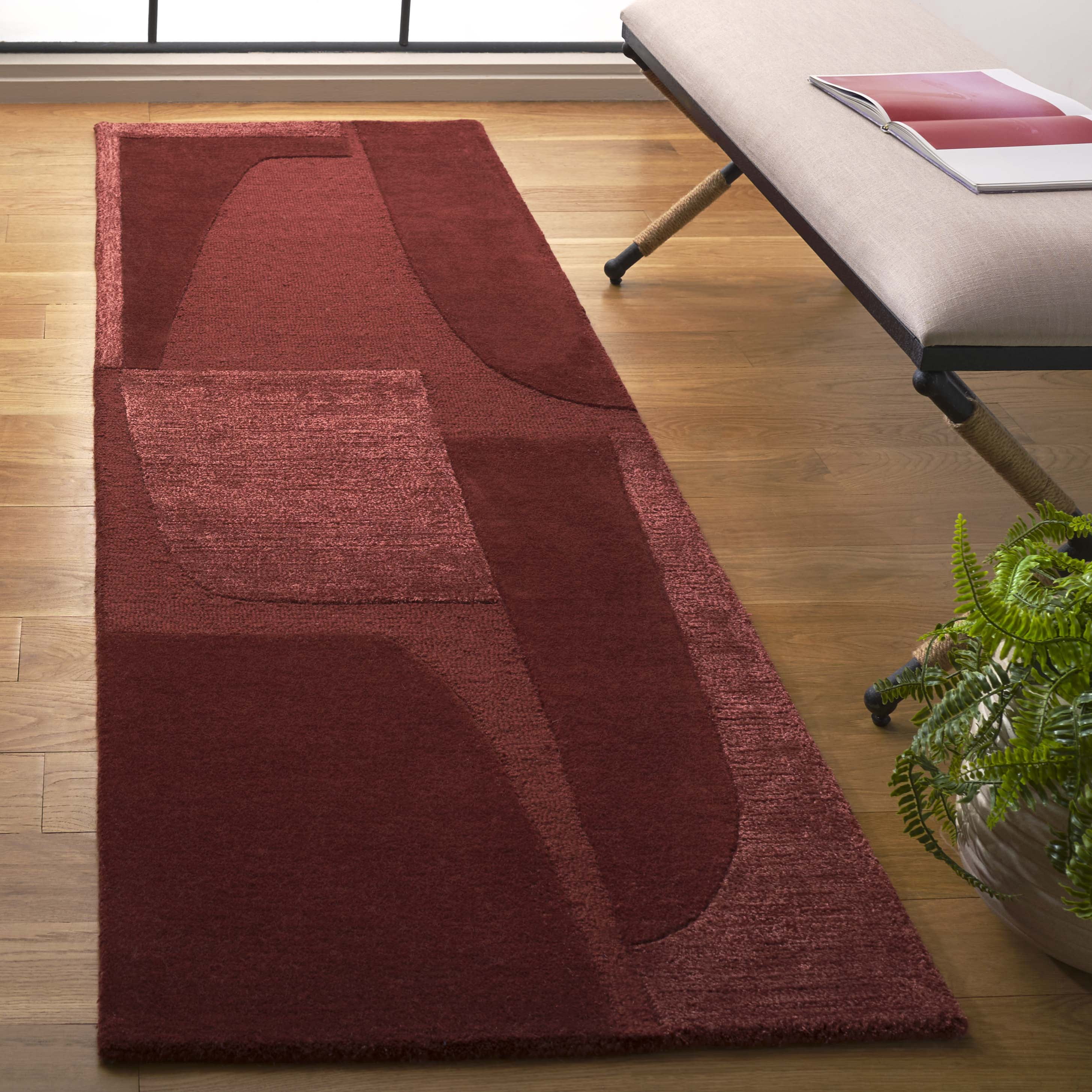 Safavieh Fifth Avenue Janie Geometric Runner Rug, Rust, 2'3" x 8'