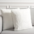 thumbnail image 1 of Safavieh Flayn 18" x 18" Contemporary Faux Fur Decorative Pillows, White (Set of 2), 1 of 4