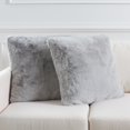 thumbnail image 1 of Safavieh Flayn 22" x 22" Contemporary Faux Fur Decorative Pillows, Gray (Set of 2), 1 of 4