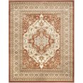 thumbnail image 1 of Traditional Rug - Florenteen Polypropelene Pile -Rust/Ivory-Color:Rust/Ivory,Design:Traditional,Shape:Large Rectangle,Size:12'L x 9'W, 1 of 2