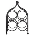thumbnail image 1 of Safavieh Floyd Rustic Iron Freestanding 4-Bottle Wine Rack, Black, 1 of 10