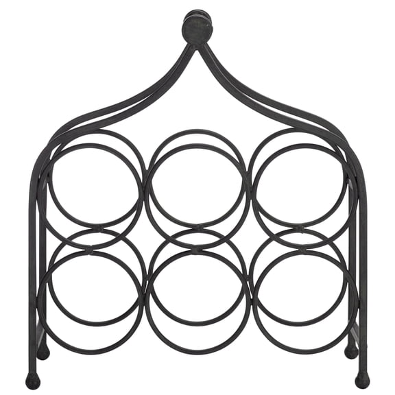 Safavieh Floyd Rustic Iron Freestanding 4-Bottle Wine Rack, Black