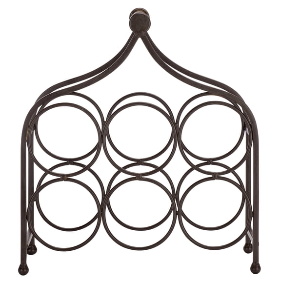 Safavieh Floyd Rustic Iron Freestanding 4-Bottle Wine Rack, Brown