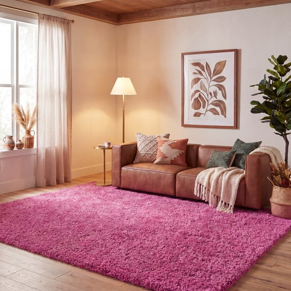 Safavieh Fontana Jamie Solid Shag Area Rug, Pink, 2'3" x 4'