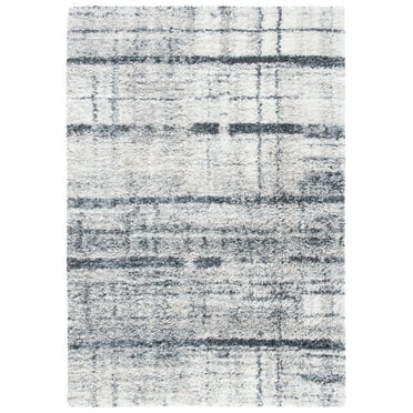 Safavieh  Fontana Shag Fritz Modern Abstract 2-inch Thick Rug 3'  x  5' 3' x 5',8' Round Indoor,Shag Rectangle