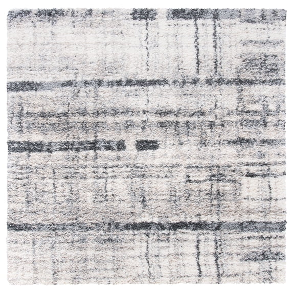 Safavieh Fontana Shag Fritz Modern Abstract 2-inch Thick Rug 5'3" 5' Square,8' Round Indoor,Shag Square