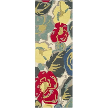 SAFAVIEH Four Seasons Emely Floral Runner Rug, Ivory, 2' x 6'
