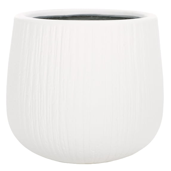 Safavieh Francia Concrete Ficonstone Modern Solid Round White Plant Pot