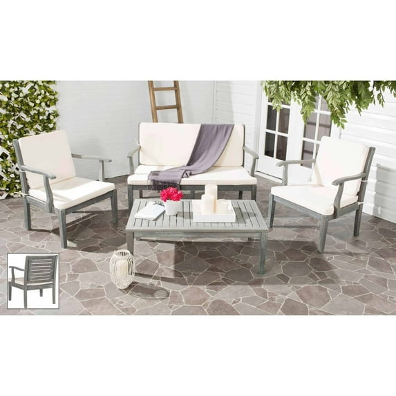 Safavieh Fresno 4-Piece Outdoor Living Set, Multiple Colors