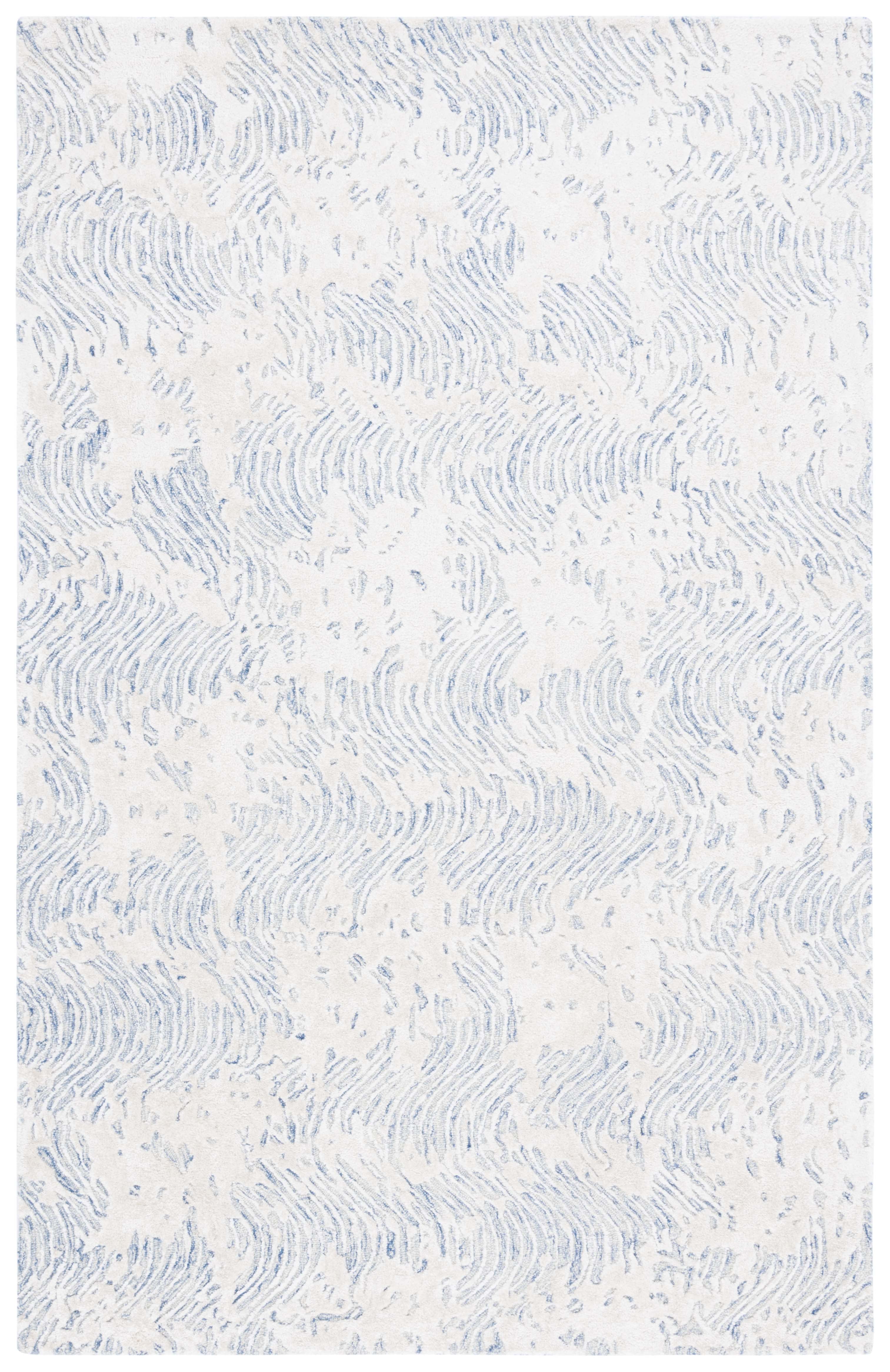 SAFAVIEH Glamour Tashi Abstract Area Rug, Blue/Ivory, 8' x 10'