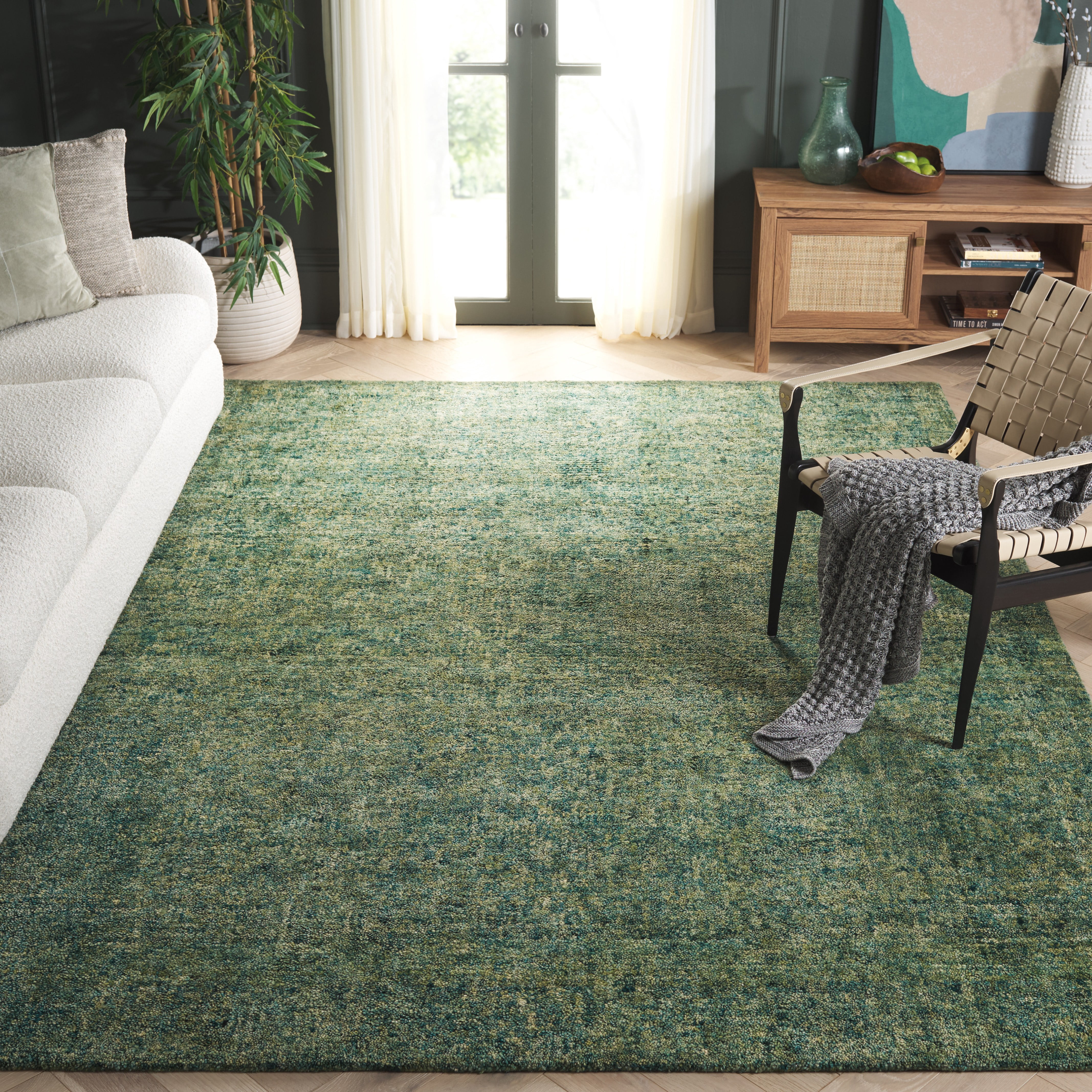 Safavieh Gabbeh Verity Abstract Area Rug, Green, 9' x 12'