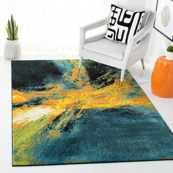 Safavieh Galaxy Rosamund Abstract Area Rug, Blue/Yellow, 9' x 12'