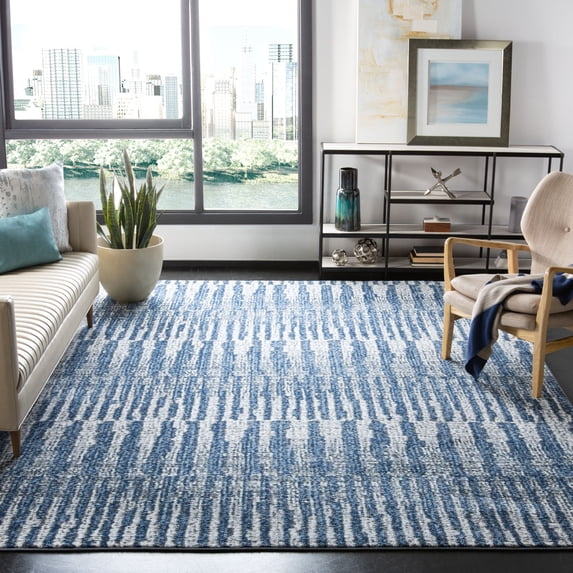 Safavieh Galaxy Maximillian Geometric Area Rug, Navy/Light Gray, 8' x 10'