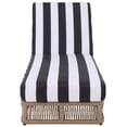 thumbnail image 1 of Safavieh Gillian Steel Outdoor Lounge Chairs, Heather Tan/Black Striped, 1 of 15