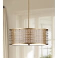 thumbnail image 1 of Safavieh Giotta 18 in. Dia. Drum Pendant Light, Antique Gold, 1 of 5
