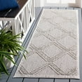 thumbnail image 1 of SAFAVIEH Global Michael Diamond Indoor/Outdoor Runner Rug, Grey/Light Grey, 2'2" x 10', 1 of 5