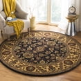 thumbnail image 1 of Safavieh Golden Jaipur Dreda Bordered Wool Area Rug, Black/Gold, 8' x 8' Round, 1 of 9