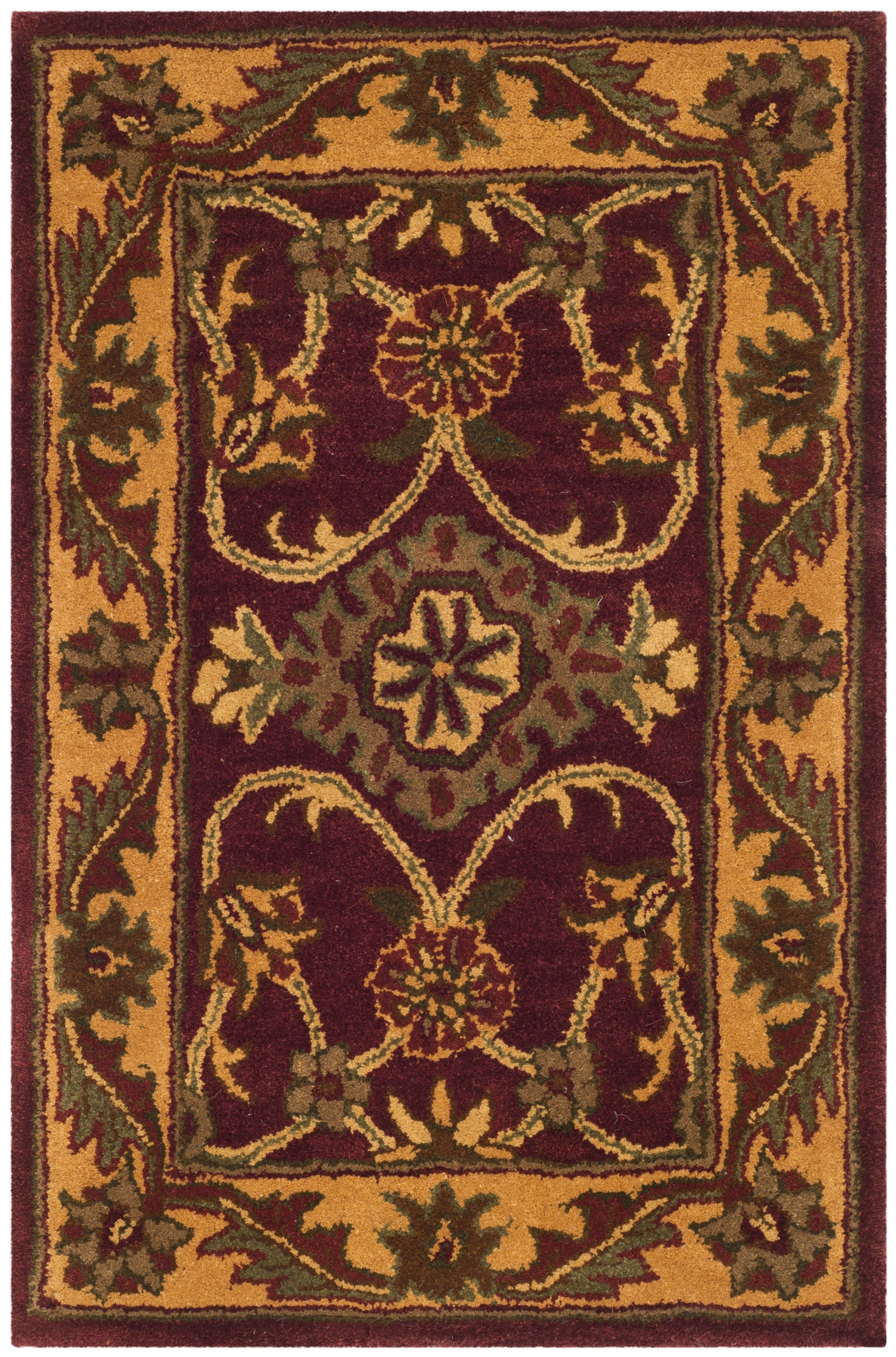 Elegant Jaipur 24" Oval Hand-Tufted Wool Rug in Black/Gold