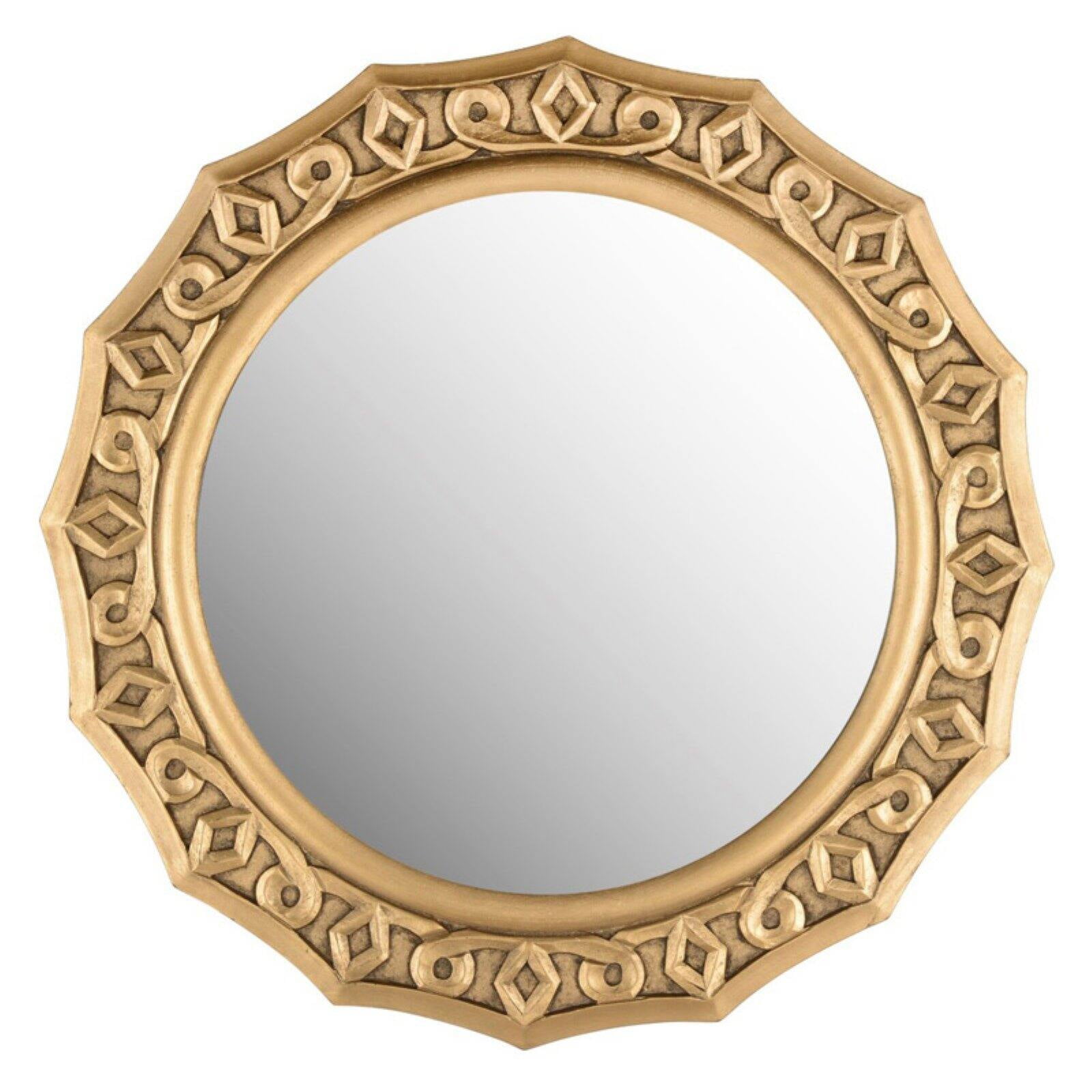 Safavieh Gossamer Lace Gold 25-inch Round Decorative Mirror - 25