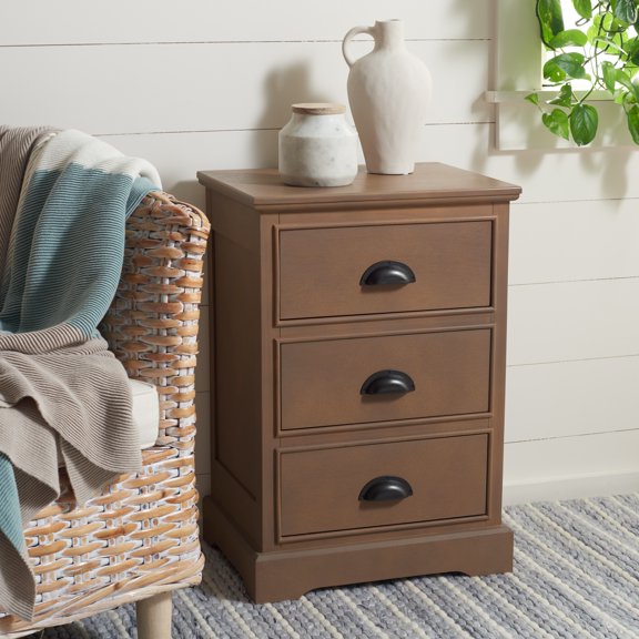 Safavieh Griffin Traditional Rustic 3 Drawer Side Table