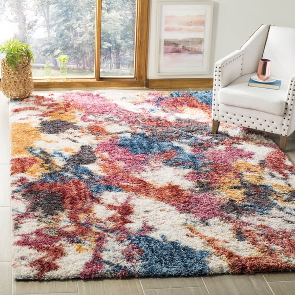 Safavieh Gypsy Joan Abstract Area Rug, Ivory/Blue, 4' x 6'
