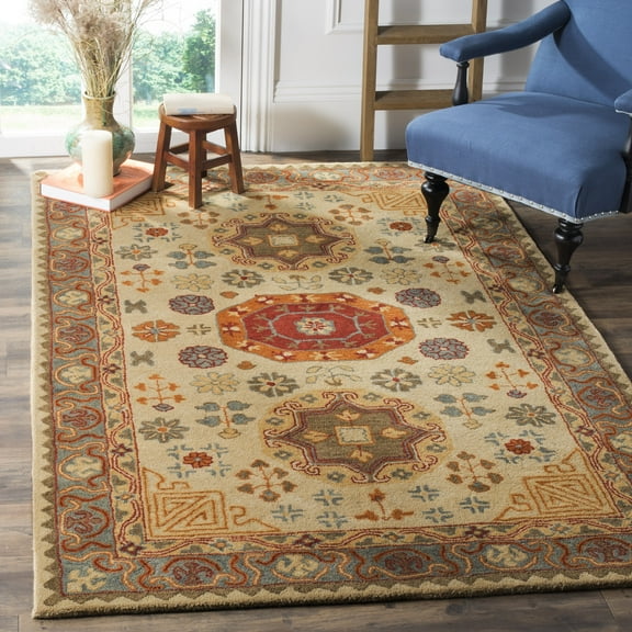 Safavieh HERITAGE, BEIGE / MULTI, 3' X 5', Area Rug