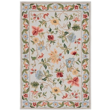 SAFAVIEH Chelsea Gisselle Bordered Wool Area Rug, Grey, 3'9" x 5'9"