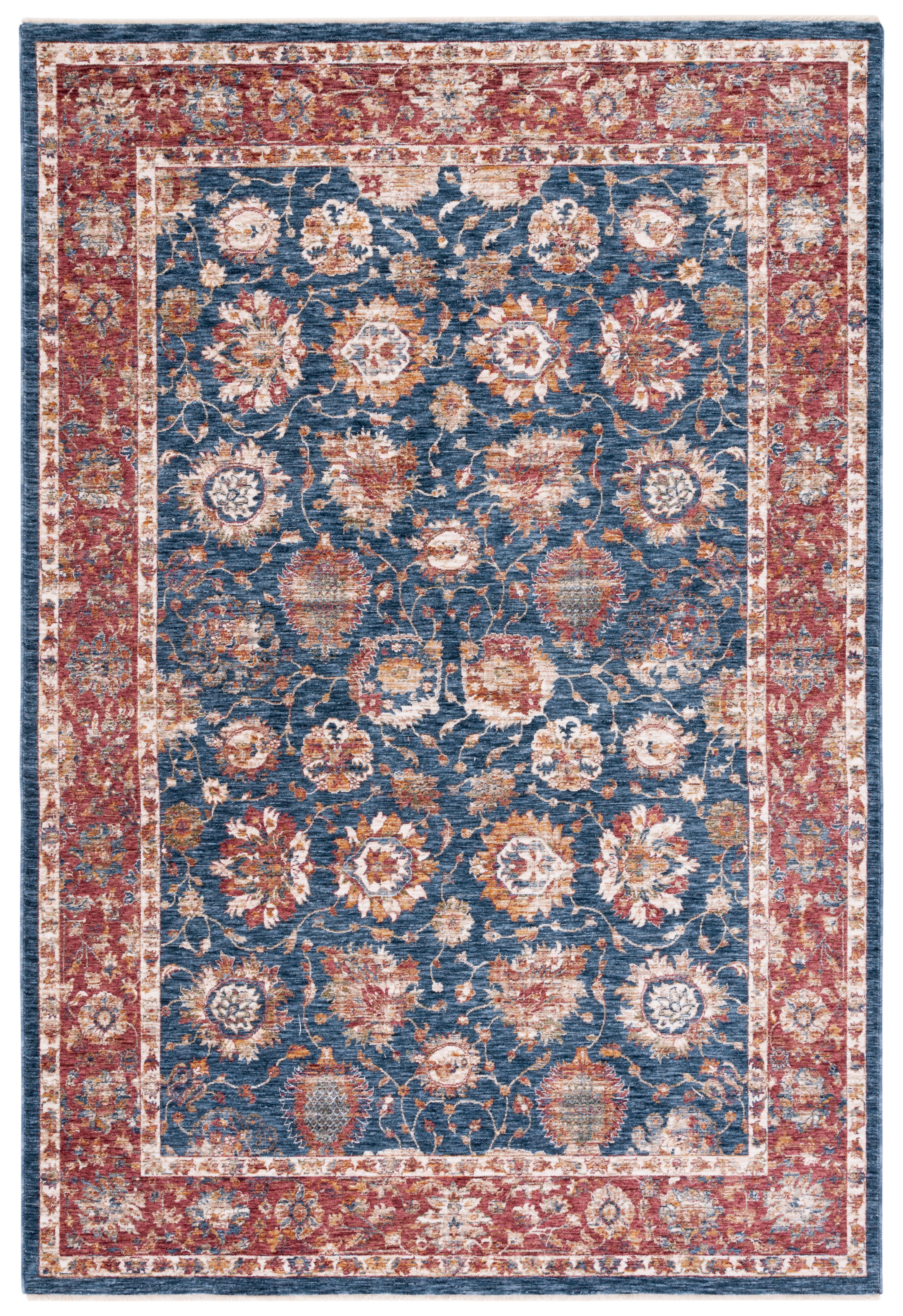 Ivory Hand-Knotted Square Synthetic Easy Care Rug