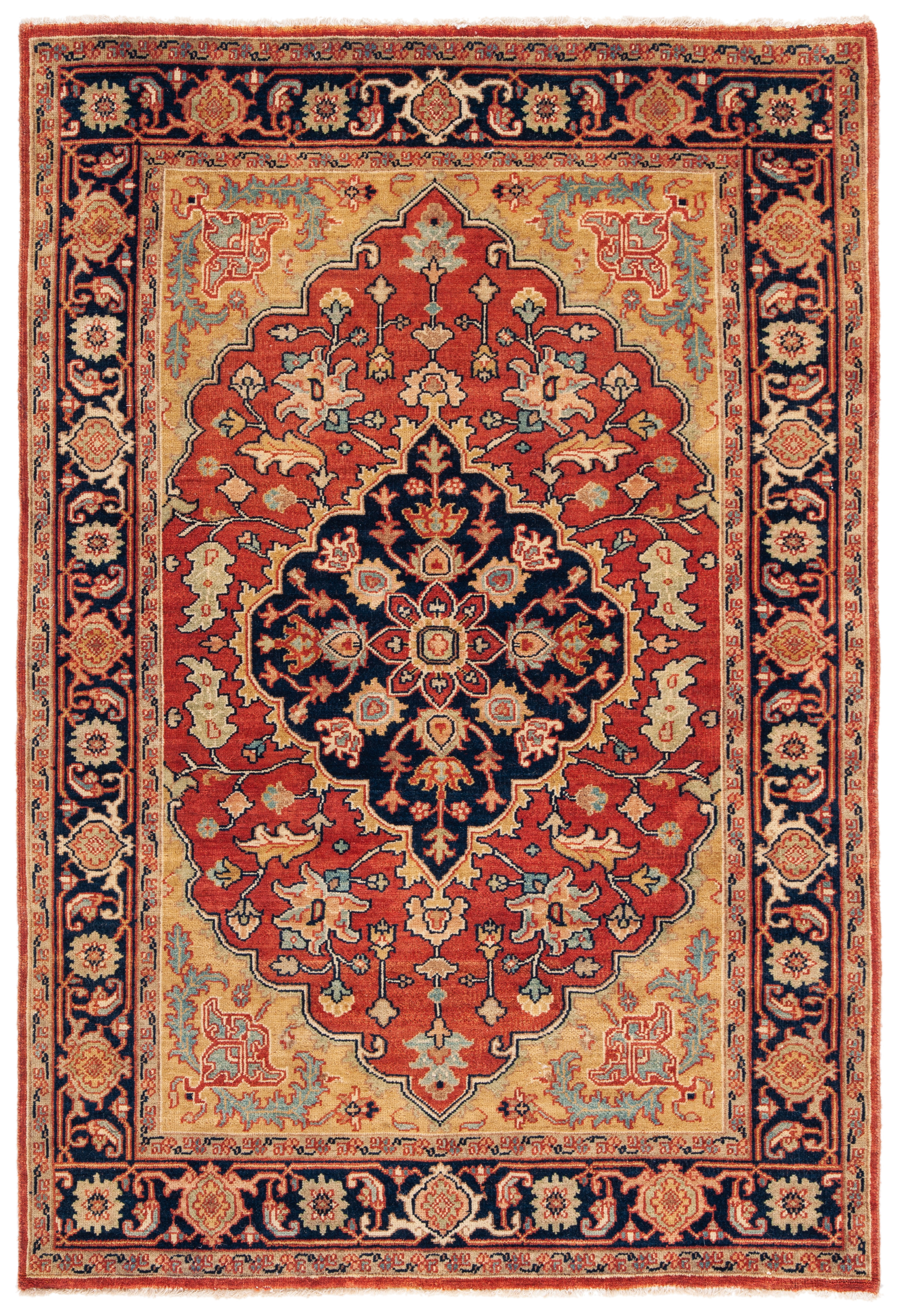 SAFAVIEH Heriz Janie Floral Wool Area Rug, Red/Multi, 4' x 6'