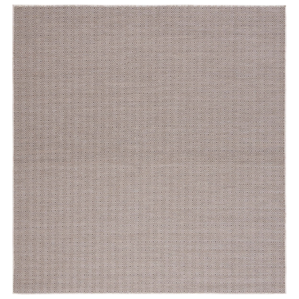 Hampton Square Brown & Ivory Hand-Knotted Wool Blend Area Rug