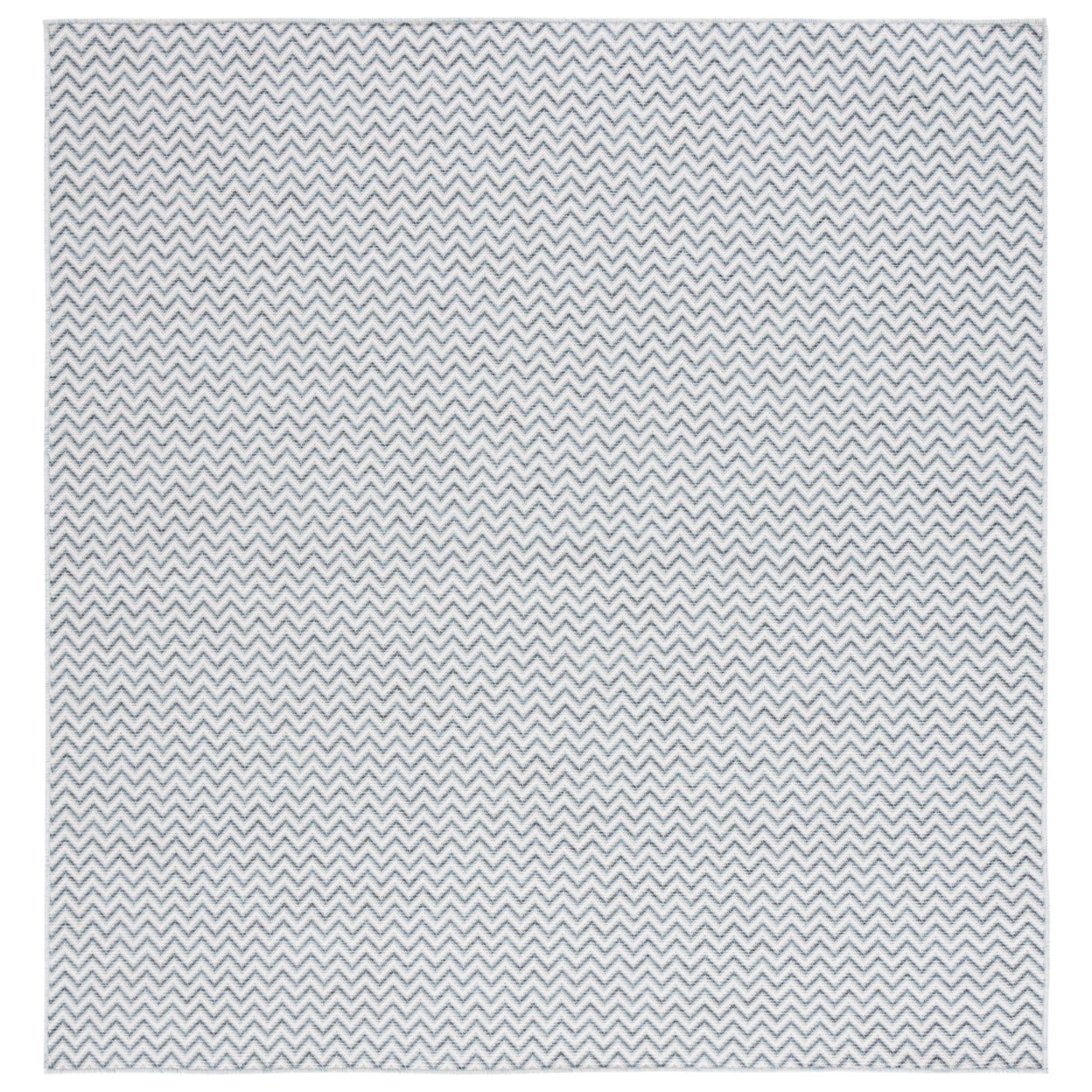 Aqua Ivory Multi Square Indoor Outdoor Area Rug